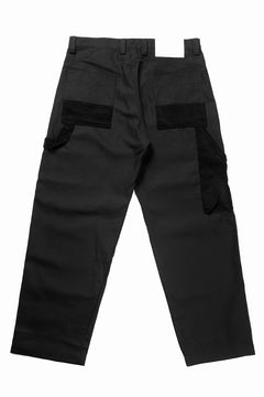 画像をギャラリービューアに読み込む, 【SAMPLE SALE】A.F ARTEFACT DOUBLE KNEE PAINTER PANTS / COMBI FABRICS (BLACK)