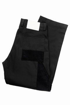 画像をギャラリービューアに読み込む, 【SAMPLE SALE】A.F ARTEFACT DOUBLE KNEE PAINTER PANTS / COMBI FABRICS (BLACK)