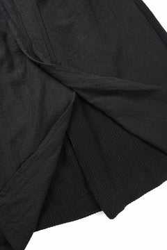 画像をギャラリービューアに読み込む, 【SAMPLE SALE】A.F ARTEFACT WRAP SKIRT LAYERED PANTS / LINEN &amp; KNIT (BLACK)