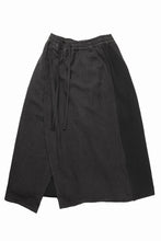 画像をギャラリービューアに読み込む, 【SAMPLE SALE】A.F ARTEFACT WRAP SKIRT LAYERED PANTS / LINEN &amp; KNIT (BLACK)