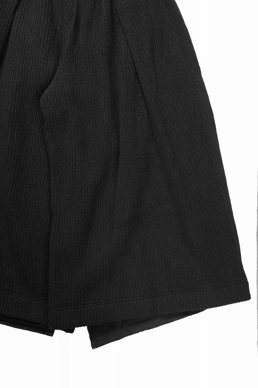 画像をギャラリービューアに読み込む, 【SAMPLE SALE】A.F ARTEFACT WRAP SKIRT LAYERED PANTS / LINEN &amp; KNIT (BLACK)