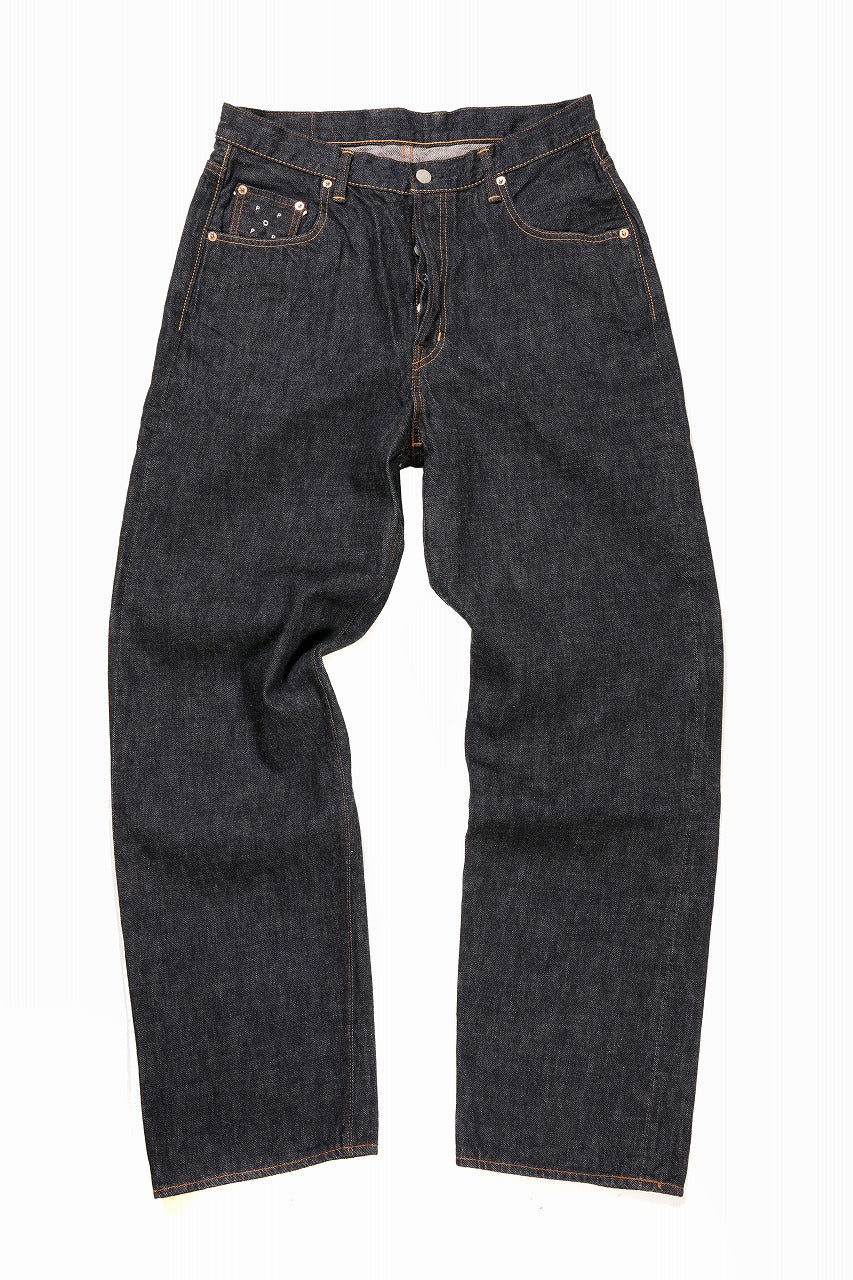 Load image into Gallery viewer, FULLCOUNT x POP TRADING COMPANY Drs Denim Pants / 13.7oz Zimbabwe Selvedge Denim (INDIGO BLUE)