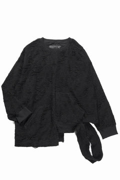 画像をギャラリービューアに読み込む, A.F ARTEFACT ASYMMETRY LOOP HEM TOPS / DAMAGE PILE &amp; PLATING KNIT JERSEY (BLACK)