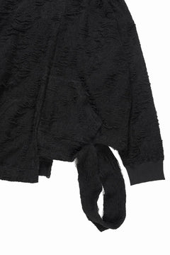 画像をギャラリービューアに読み込む, A.F ARTEFACT ASYMMETRY LOOP HEM TOPS / DAMAGE PILE &amp; PLATING KNIT JERSEY (BLACK)