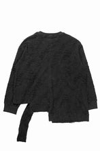 画像をギャラリービューアに読み込む, A.F ARTEFACT ASYMMETRY LOOP HEM TOPS / DAMAGE PILE &amp; PLATING KNIT JERSEY (BLACK)
