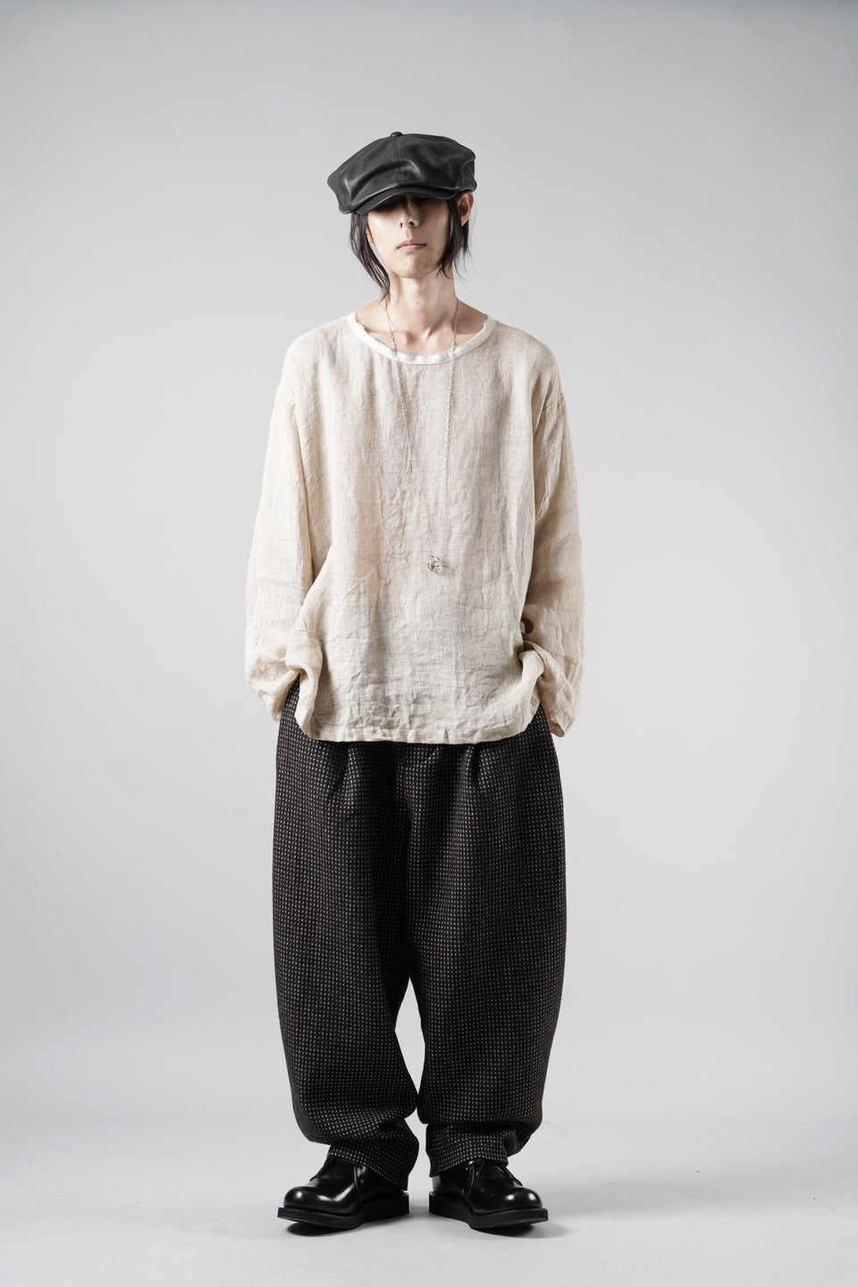 画像をギャラリービューアに読み込む, YUTA MATSUOKA pullover shirt / natural linen gauze (beige)