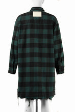 画像をギャラリービューアに読み込む, 【SAMPLE SALE】A.F ARTEFACT GRUNGE SHIRT-COAT / CHECK FLANNEL (GREEN×BLACK)