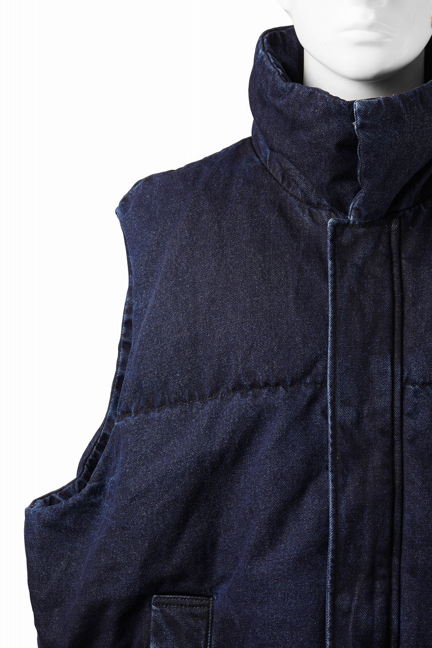 画像をギャラリービューアに読み込む, 【SAMPLE SALE】A.F ARTEFACT DOWN VEST / WASHED DENIM (INDIGO)