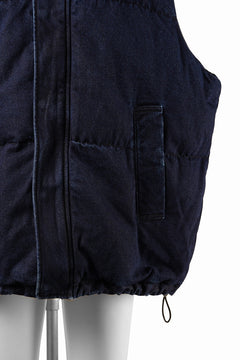 画像をギャラリービューアに読み込む, 【SAMPLE SALE】A.F ARTEFACT DOWN VEST / WASHED DENIM (INDIGO)