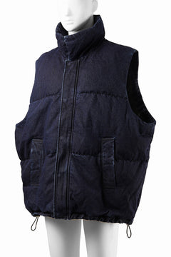 画像をギャラリービューアに読み込む, 【SAMPLE SALE】A.F ARTEFACT DOWN VEST / WASHED DENIM (INDIGO)