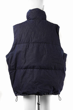 画像をギャラリービューアに読み込む, 【SAMPLE SALE】A.F ARTEFACT DOWN VEST / WASHED DENIM (INDIGO)