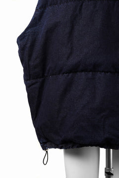 画像をギャラリービューアに読み込む, 【SAMPLE SALE】A.F ARTEFACT DOWN VEST / WASHED DENIM (INDIGO)