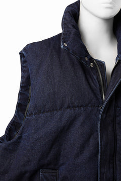 画像をギャラリービューアに読み込む, 【SAMPLE SALE】A.F ARTEFACT DOWN VEST / WASHED DENIM (INDIGO)