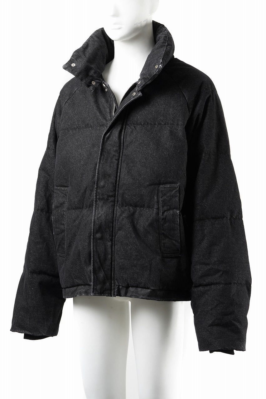 画像をギャラリービューアに読み込む, 【SAMPLE SALE】A.F ARTEFACT DOWN JACKET / WASHED DENIM (BLACK)