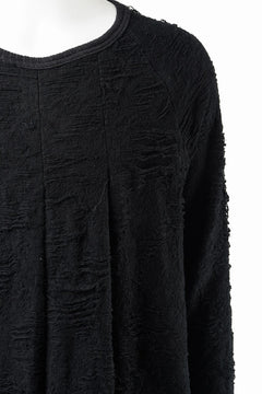 画像をギャラリービューアに読み込む, 【SAMPLE SALE】A.F ARTEFACT OVER SIZED PLEATS ONE PIECE / DAMAGE PILE &amp; PLATING KNIT JERSEY (BLACK)