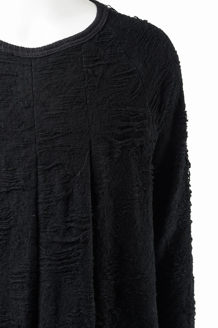 画像をギャラリービューアに読み込む, 【SAMPLE SALE】A.F ARTEFACT OVER SIZED PLEATS ONE PIECE / DAMAGE PILE &amp; PLATING KNIT JERSEY (BLACK)