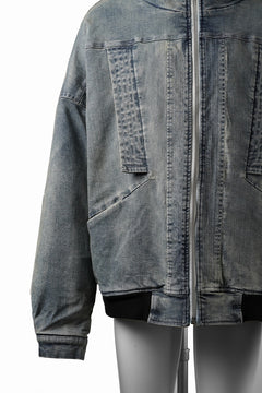 画像をギャラリービューアに読み込む, 【SAMPLE SALE】A.F ARTEFACT FLIGHT BLOUSON / FADED AGEING DENIM (INDIGO)