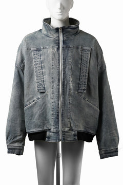 画像をギャラリービューアに読み込む, 【SAMPLE SALE】A.F ARTEFACT FLIGHT BLOUSON / FADED AGEING DENIM (INDIGO)