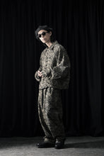 画像をギャラリービューアに読み込む, KLASICA "OVUM" EGG SHAPE EASY TROUSERS / BACK JACQUARD HOUND TOOTH CAMO (FOREST)