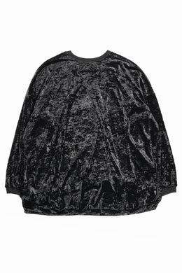 A.F ARTEFACT JUMBO CREW NECK TOPS / VELVET JERSEY (BLACK)