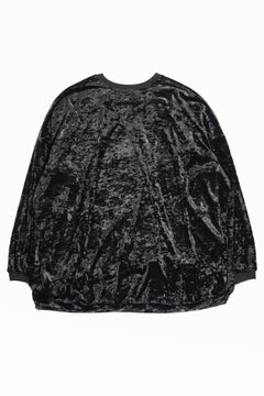 画像をギャラリービューアに読み込む, A.F ARTEFACT JUMBO CREW NECK TOPS / VELVET JERSEY (BLACK)