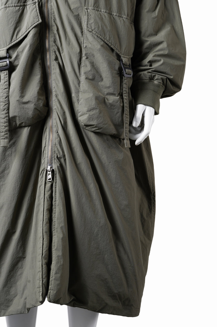 画像をギャラリービューアに読み込む, F/CE. GARMENT DYE DOWN MA-1 LONG COAT (OLIVE)