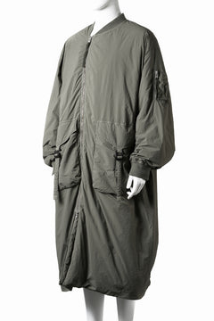 画像をギャラリービューアに読み込む, F/CE. GARMENT DYE DOWN MA-1 LONG COAT (OLIVE)