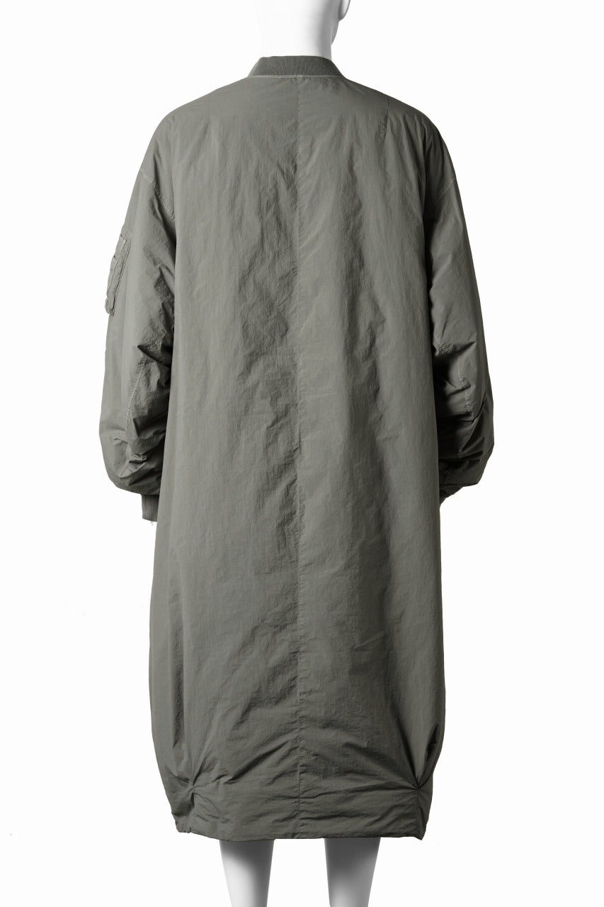 画像をギャラリービューアに読み込む, F/CE. GARMENT DYE DOWN MA-1 LONG COAT (OLIVE)