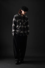 画像をギャラリービューアに読み込む, FULLCOUNT OPEN COLLAR SHIRT / SHAGGY OMBRE CHECK (BLACK)
