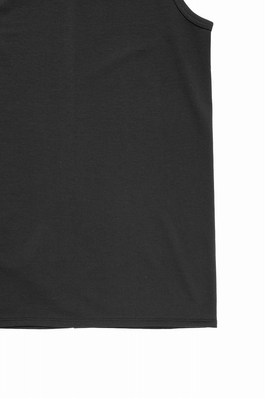 画像をギャラリービューアに読み込む, N/07 x black crow MINIMAL TANK TOP / MICRO FLEESE COTTON JERSEY (BLACK)
