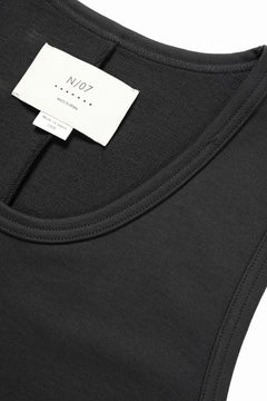 画像をギャラリービューアに読み込む, N/07 x black crow MINIMAL TANK TOP / MICRO FLEESE COTTON JERSEY (BLACK)