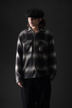 画像をギャラリービューアに読み込む, FULLCOUNT OPEN COLLAR SHIRT / SHAGGY OMBRE CHECK (BLACK)