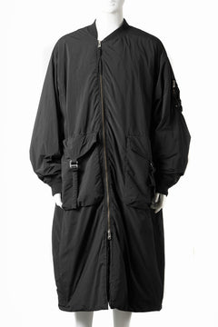 画像をギャラリービューアに読み込む, F/CE. GARMENT DYE DOWN MA-1 LONG COAT (BLACK)