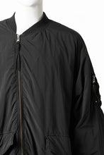 画像をギャラリービューアに読み込む, F/CE. GARMENT DYE DOWN MA-1 LONG COAT (BLACK)