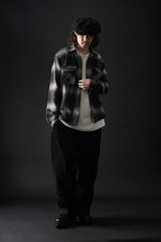 画像をギャラリービューアに読み込む, FULLCOUNT OPEN COLLAR SHIRT / SHAGGY OMBRE CHECK (BLACK)