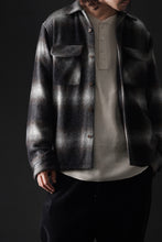 画像をギャラリービューアに読み込む, FULLCOUNT OPEN COLLAR SHIRT / SHAGGY OMBRE CHECK (BLACK)