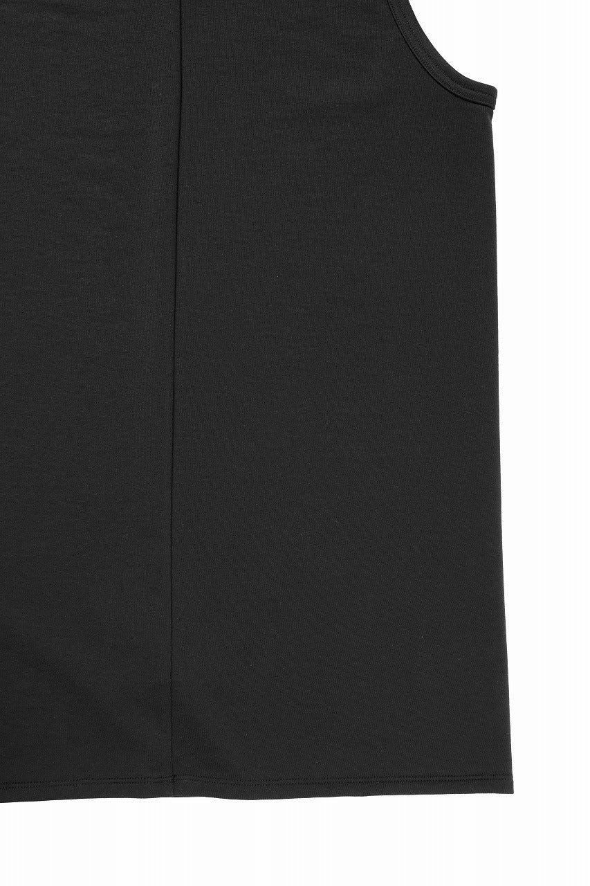 画像をギャラリービューアに読み込む, N/07 x black crow MINIMAL TANK TOP / MICRO FLEESE COTTON JERSEY (BLACK)