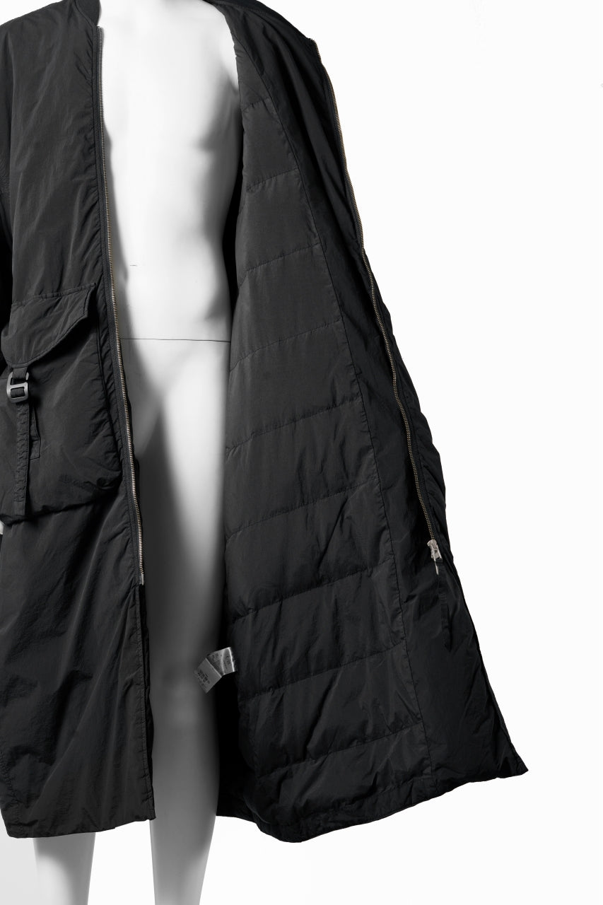 画像をギャラリービューアに読み込む, F/CE. GARMENT DYE DOWN MA-1 LONG COAT (BLACK)