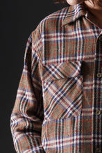 Load image into Gallery viewer, FULLCOUNT OPEN COLLAR SHIRT / WOOL TWILL TARTAN CHECK (KHAKI)