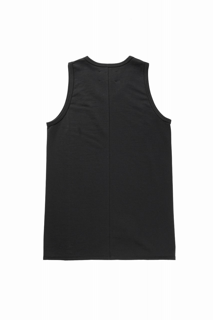 画像をギャラリービューアに読み込む, N/07 x black crow MINIMAL TANK TOP / MICRO FLEESE COTTON JERSEY (BLACK)
