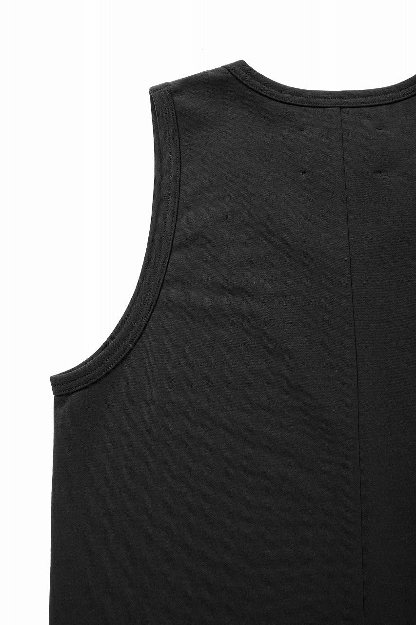 画像をギャラリービューアに読み込む, N/07 x black crow MINIMAL TANK TOP / MICRO FLEESE COTTON JERSEY (BLACK)