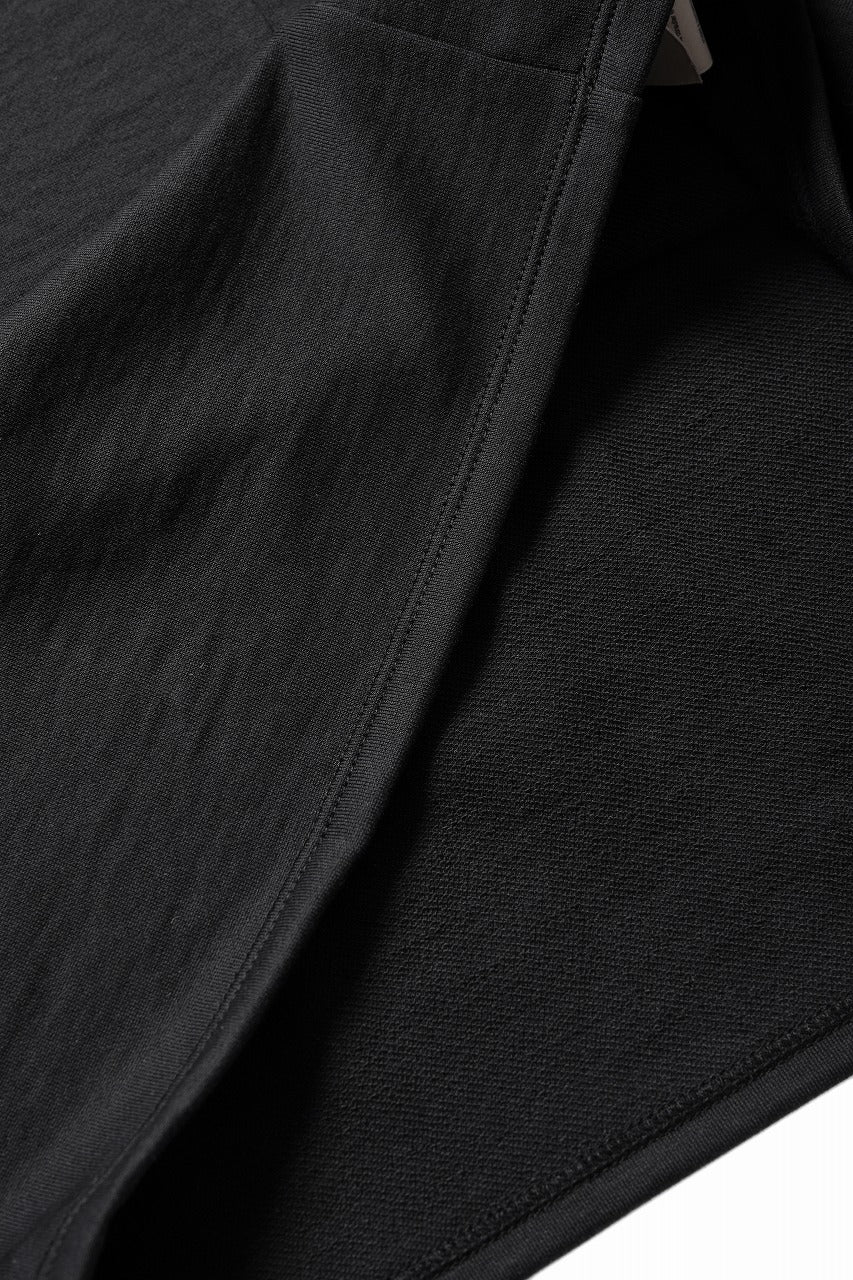 N/07 x black crow MINIMAL TANK TOP / MICRO FLEESE COTTON JERSEY (BLACK)