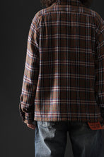 Load image into Gallery viewer, FULLCOUNT OPEN COLLAR SHIRT / WOOL TWILL TARTAN CHECK (KHAKI)