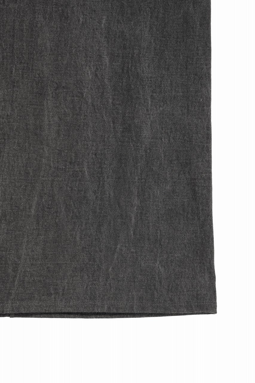 N/07 x black crow MINIMAL TANK TOP / DYED MEDIUM COTTON JERSEY (濃墨)