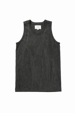 画像をギャラリービューアに読み込む, N/07 x black crow MINIMAL TANK TOP / DYED MEDIUM COTTON JERSEY (濃墨)