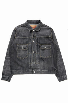 Load image into Gallery viewer, Y's for men x MASSES DENIM JACKET / HAND WASH 14.0oz BAUMWOLLE (BLACK)