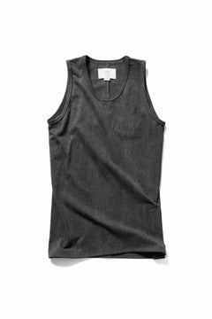 画像をギャラリービューアに読み込む, N/07 x black crow MINIMAL TANK TOP / DYED MEDIUM COTTON JERSEY (濃墨)