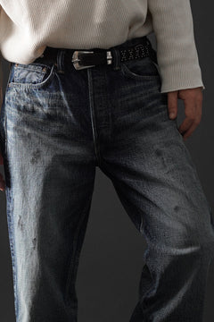 Load image into Gallery viewer, FULLCOUNT "Fear Of The Dark" Wide Denim Pants / 15.5oz Zimbabwe Selvedge Denim (INDIGO BLUE)