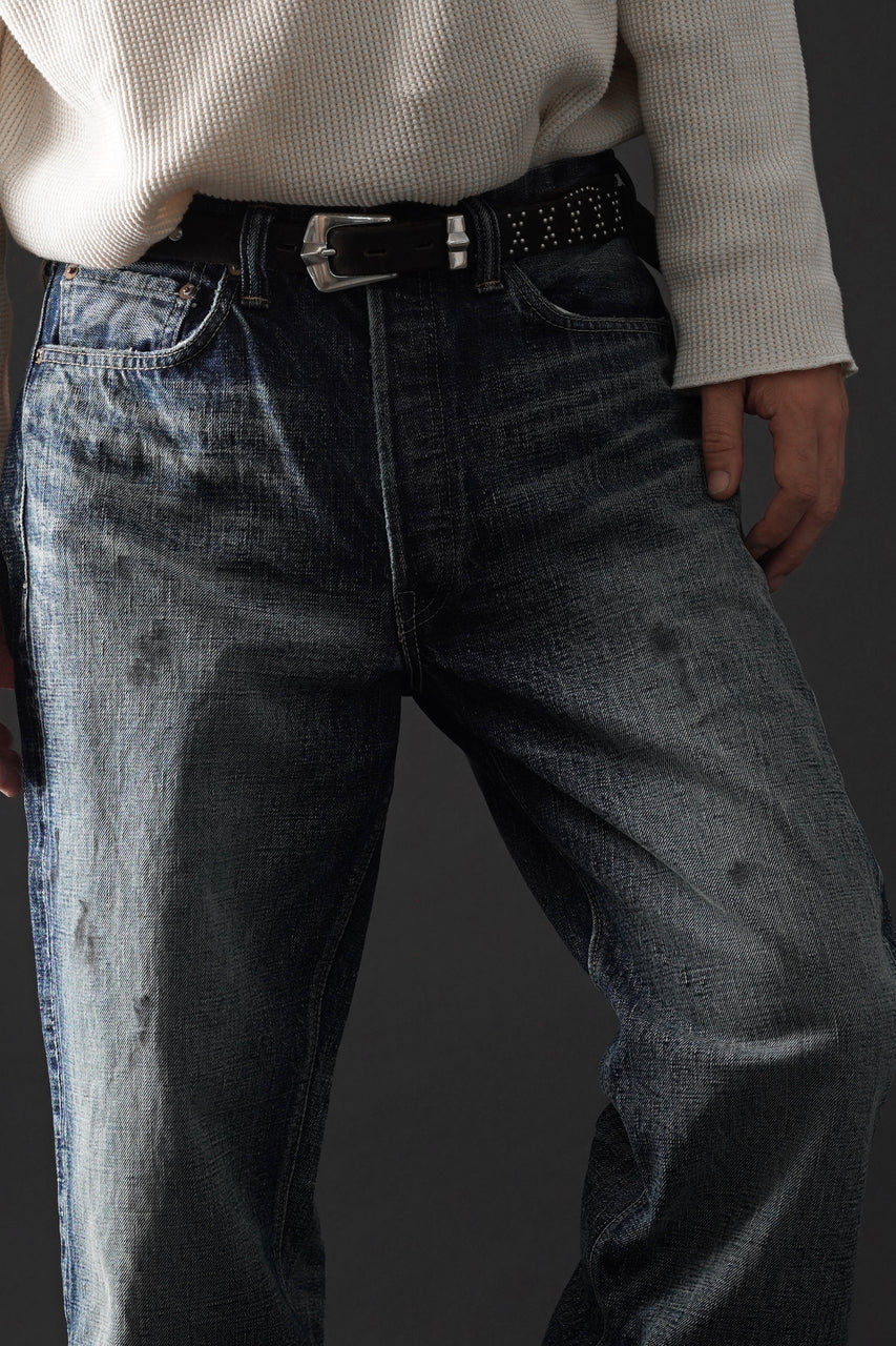 Load image into Gallery viewer, FULLCOUNT "Fear Of The Dark" Wide Denim Pants / 15.5oz Zimbabwe Selvedge Denim (INDIGO BLUE)