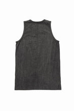 画像をギャラリービューアに読み込む, N/07 x black crow MINIMAL TANK TOP / DYED MEDIUM COTTON JERSEY (濃墨)